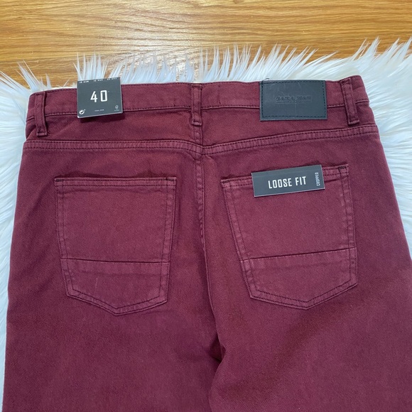 Zara Men Loose Fit Cropped Denim Jeans - Picture 8 of 12